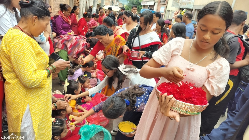 About 3 thousand girls were worshiped in Banepa