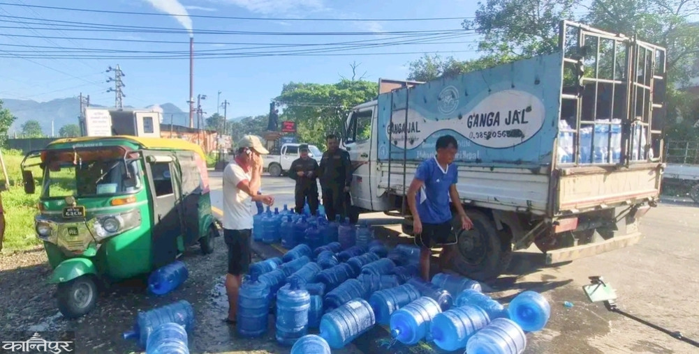 156 jars of 8 water industries destroyed in Dharan