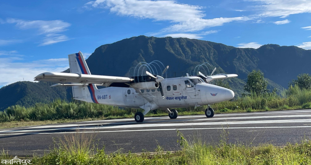 After five weeks, flights started at Resunga airport