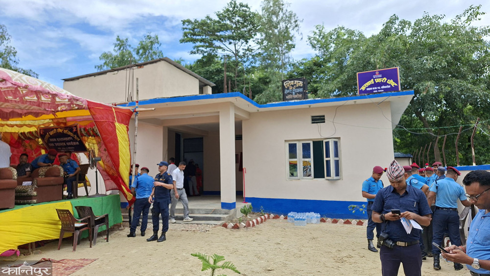 The police station was built with the help of the locals
