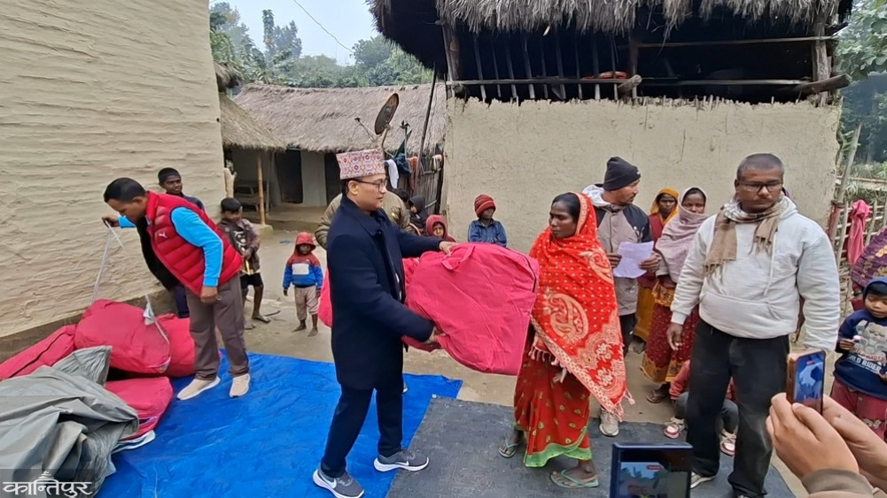 Warm clothes distributed to Dalit and underprivileged slums