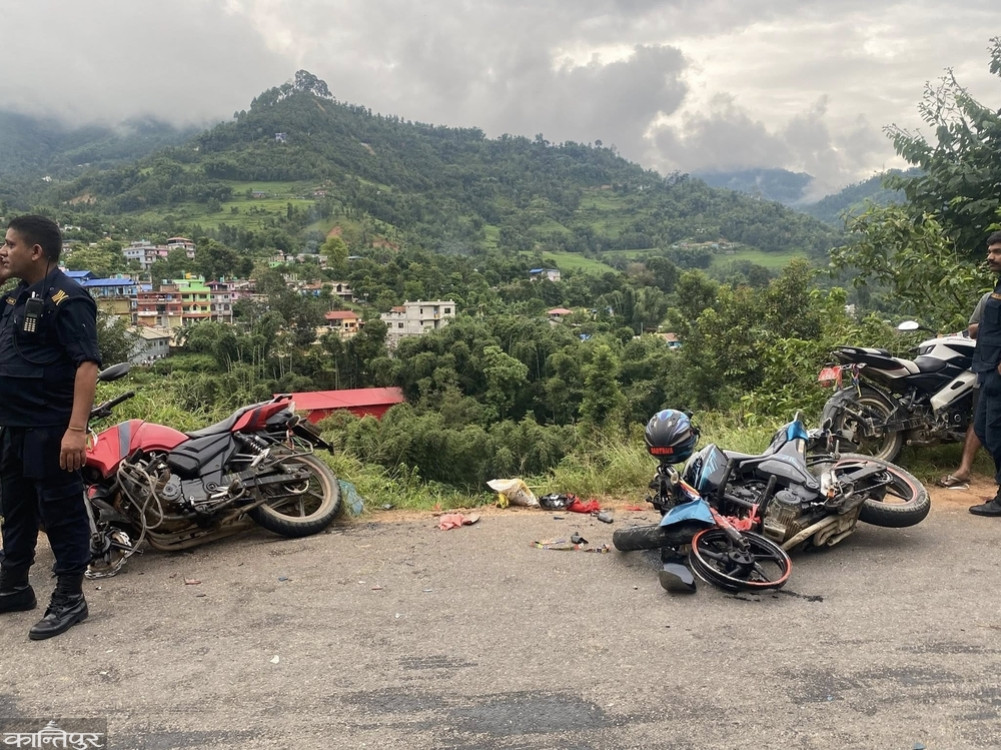 Four injured in motorcycle collision