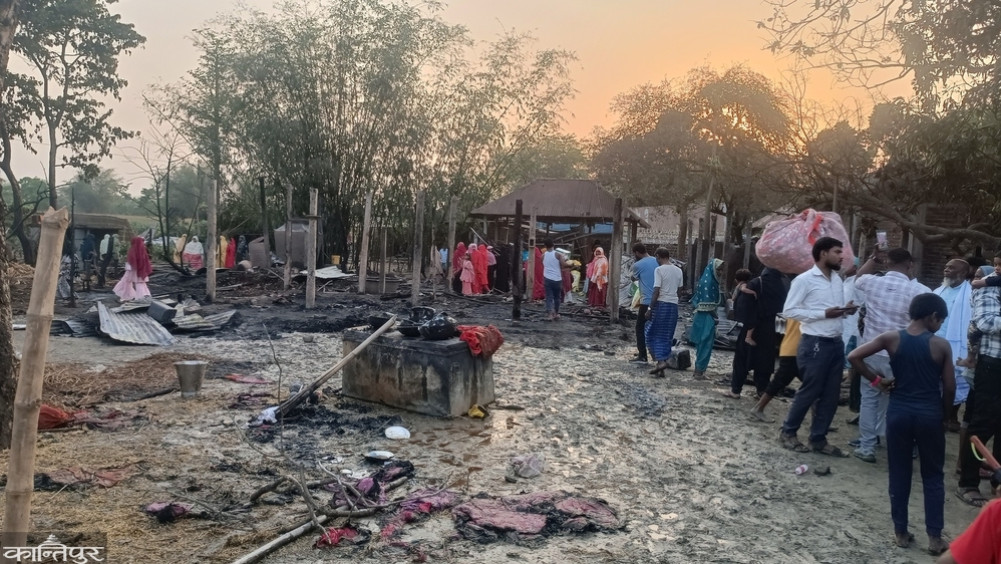 Fire in Sunsari's Harinagar, 26 houses destroyed