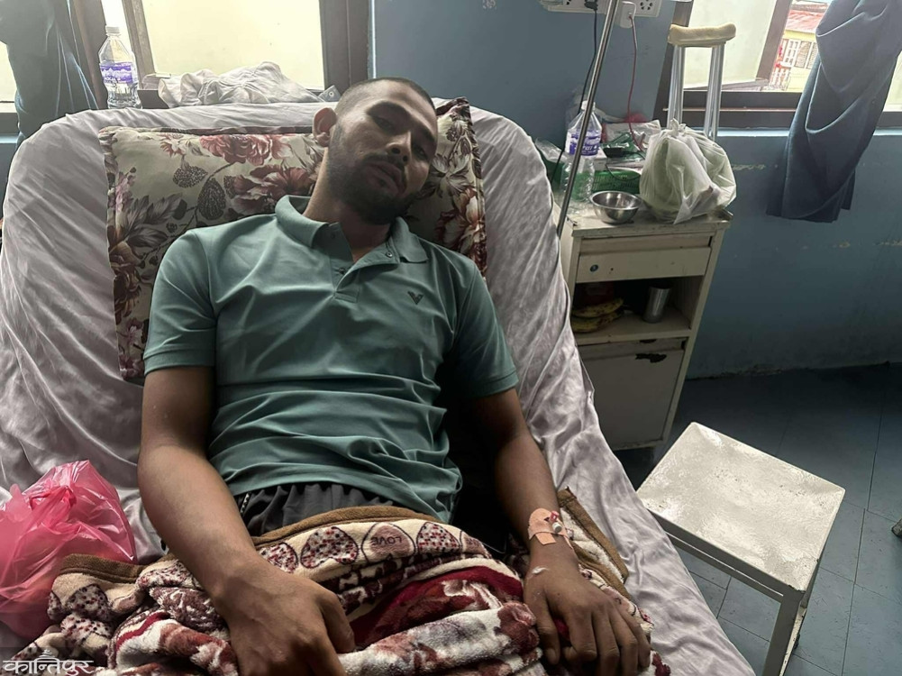 Amit, who was shot at the demonstration, is worried about paying the bank installment