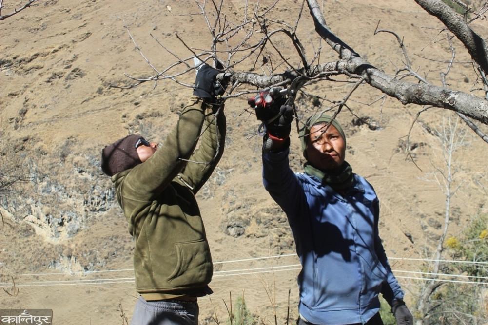 Village technicians Hark Bahadur and Amarsingh