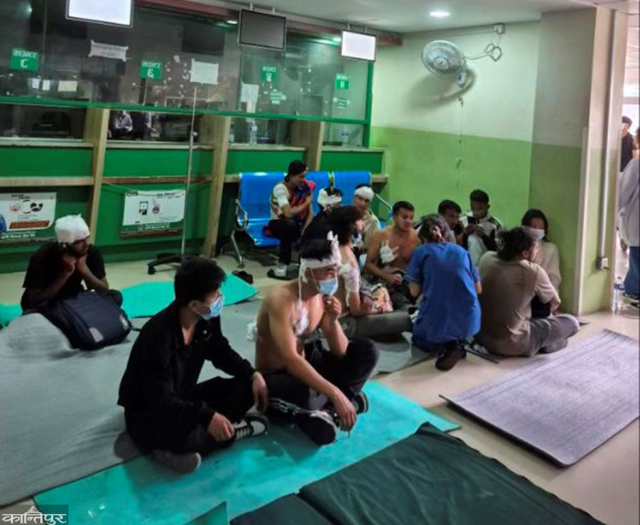 The hospital was filled with wounded