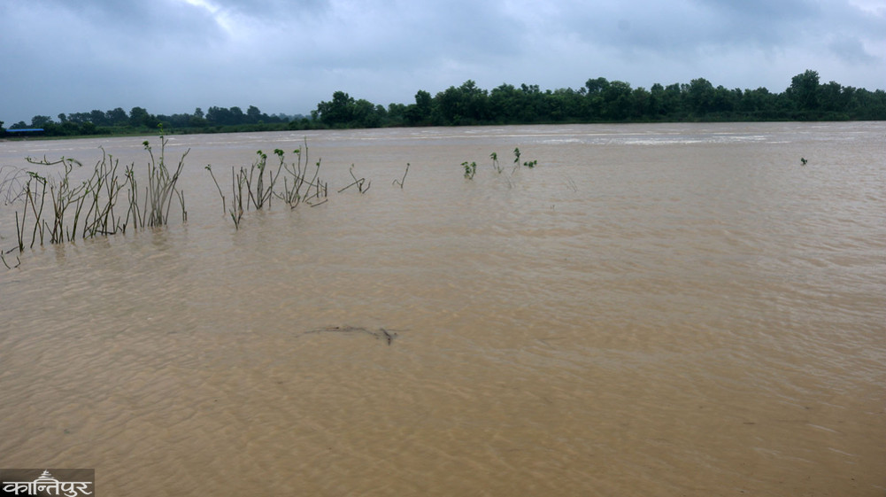 Decreasing water flow in Babai river