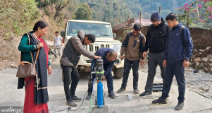 Road quality measuring machine in Bensi Sahar