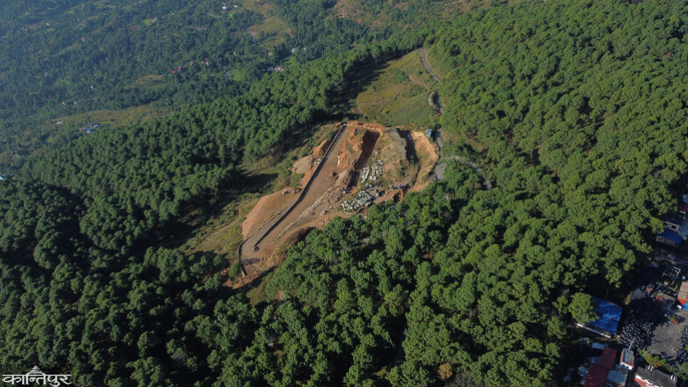 As the extended deadline approaches, physical progress of Tansen New Bus Park construction is only 57 percent