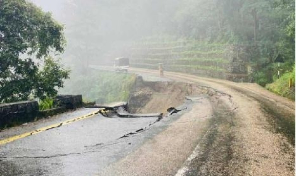 Landslide damages Charkhole, bans heavy transport vehicles