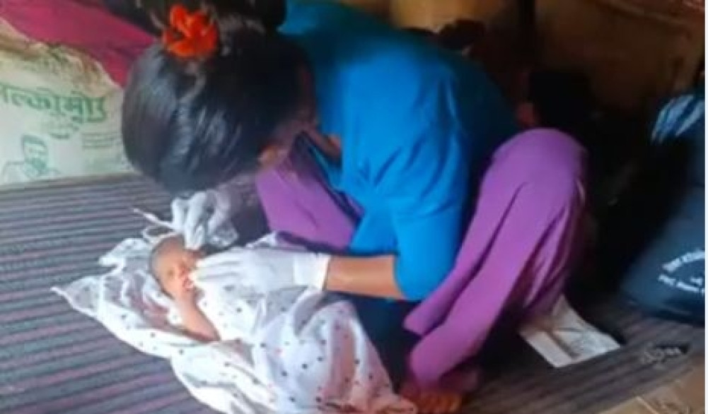 Lack of health supplies Artificial respiration for the infant for 6 and a half hours