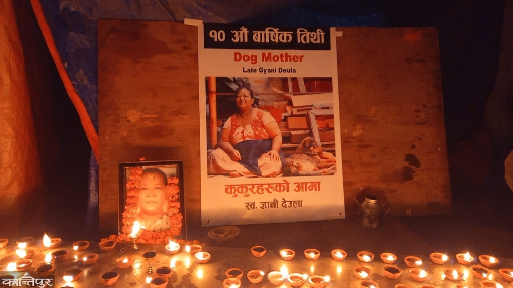 Lighting of the lamp on the 10th anniversary of 'Dog Mother' Deula