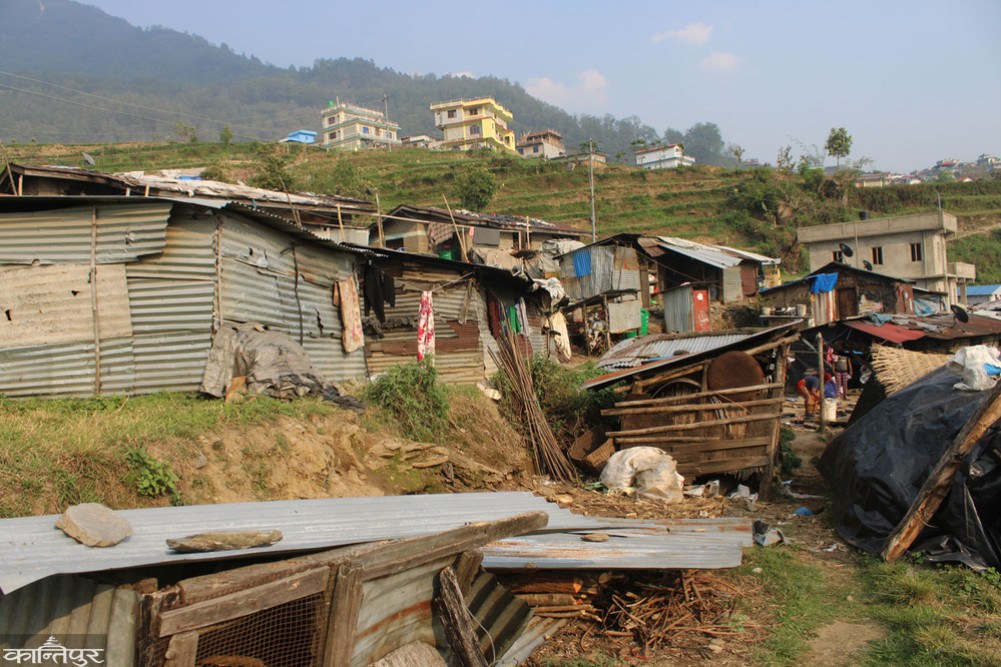 Preparations for building an earthquake museum in the Dalit temporary settlement of Barpak