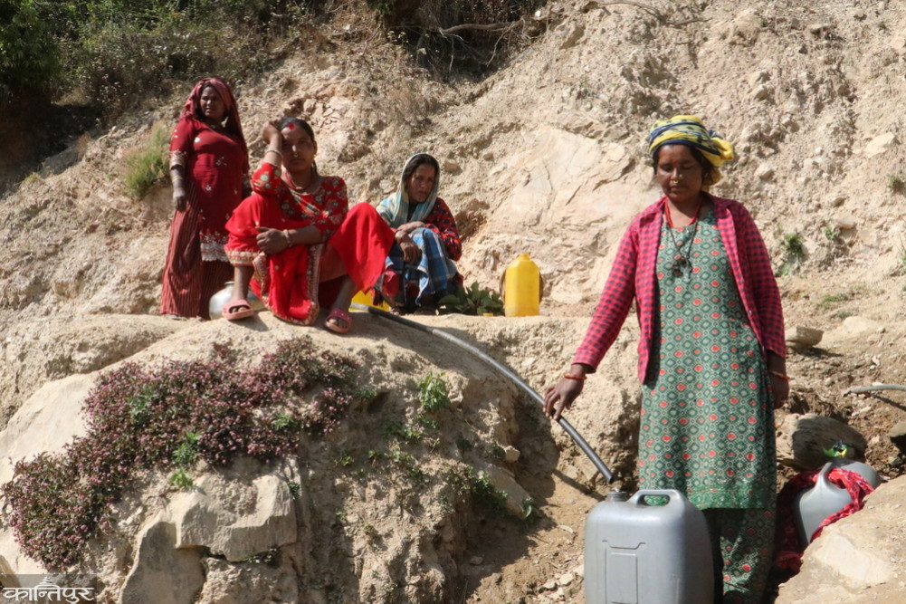 One stream in two settlements of 58 families