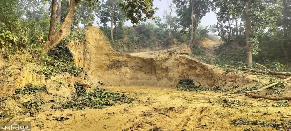 Overnight Forest Masser Gravel Excavation in Siraha