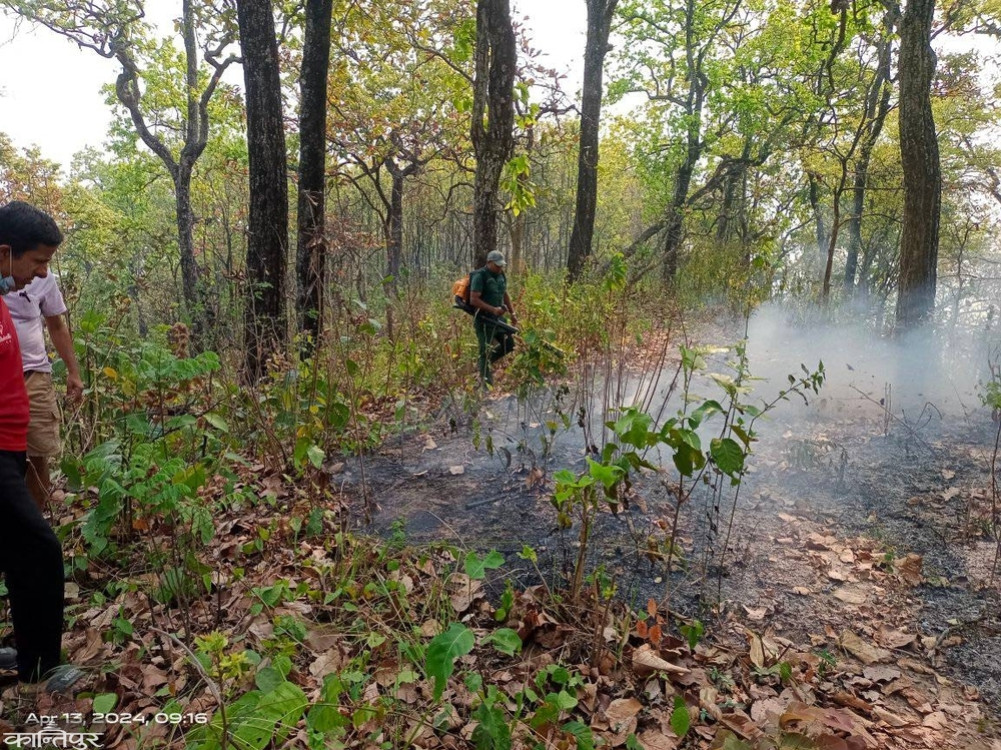 Eye burning problem due to fire, smoke in 10 places of Nawalpur