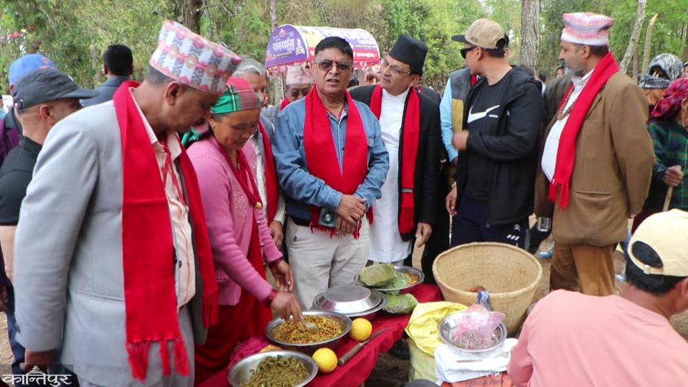 A food festival at Gufachaur in Palpa in the new year