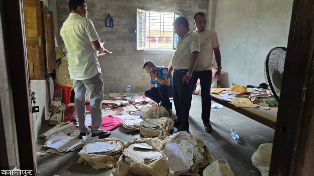 Police raided the house of a Malpot employee in Siraha