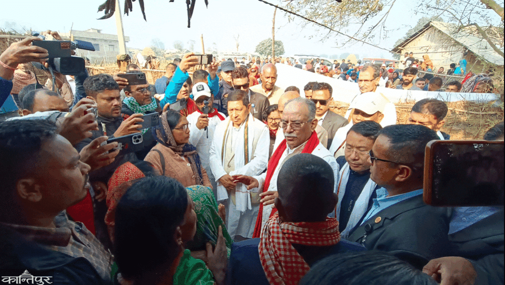 After reaching Rinku Sada's house, Maoist Chairman Dahal said - 'We will raise our voice for justice'.