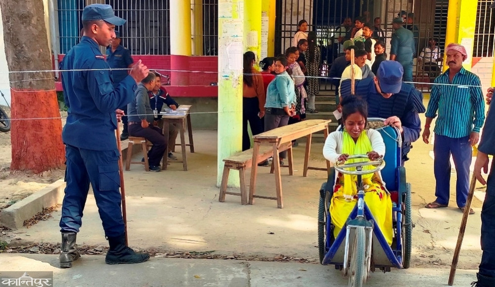 Vivah voted from a distance of three kilometers in a wheelchair