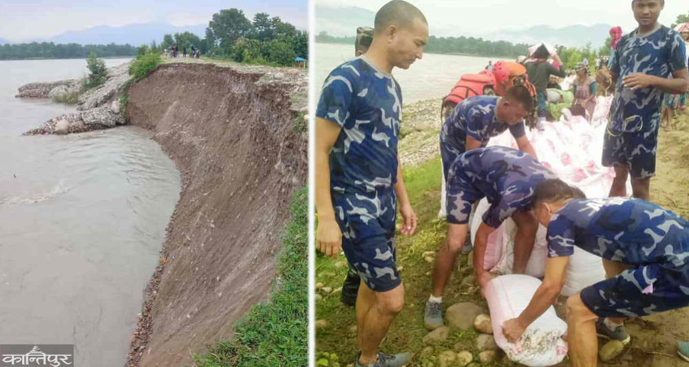 Water flow increasing in Karnali, erosion did not stop