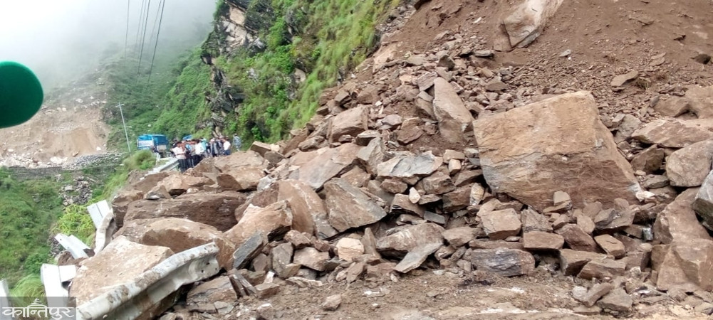 Passengers always suffer on Karnali highway, landslides 21 times since last June