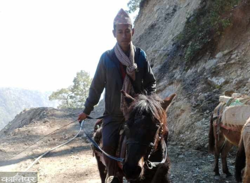 Ward president riding a horse to office