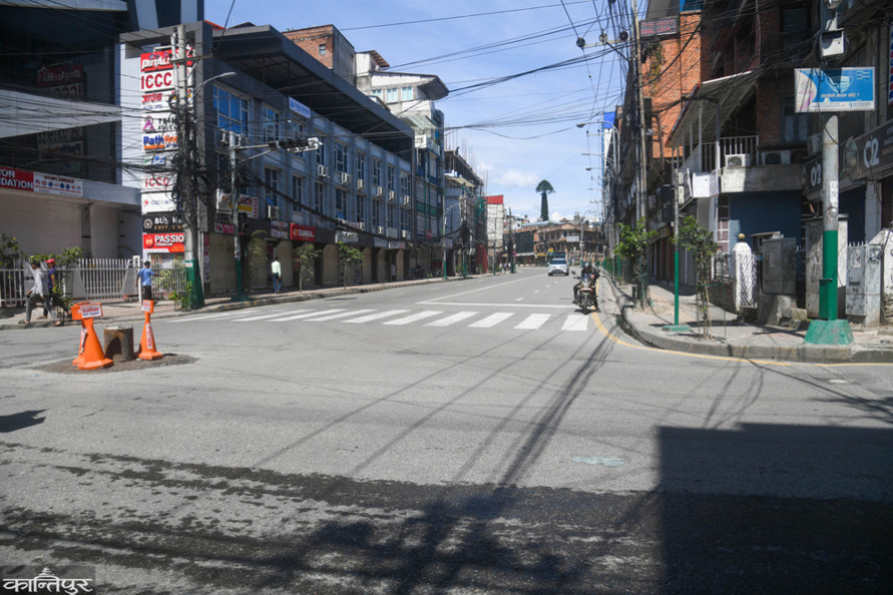 The streets of Kathmandu became deserted