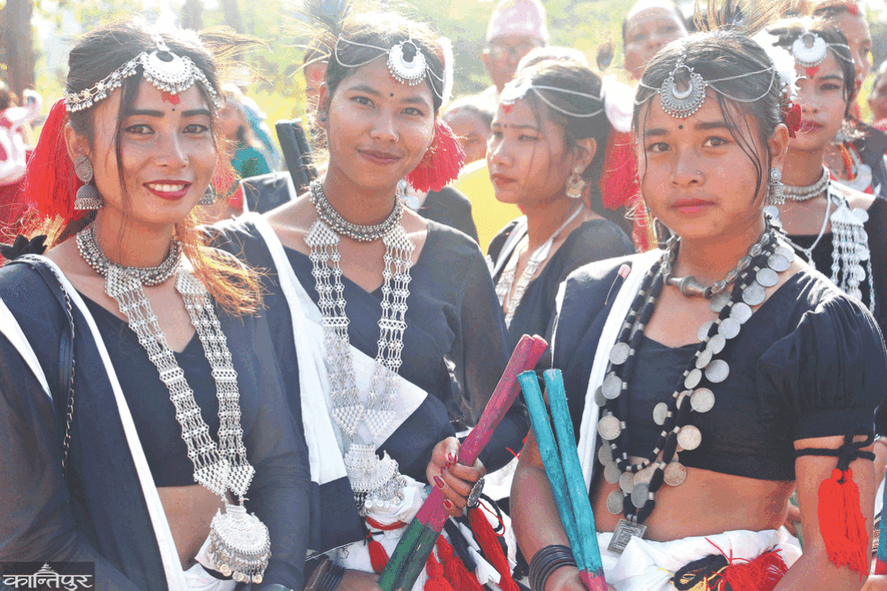 Maghi festival in Tharu settlement