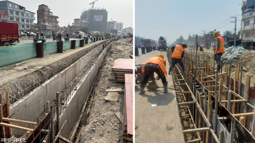 20% completion of road expansion in Maharajganj-Chappal factory section