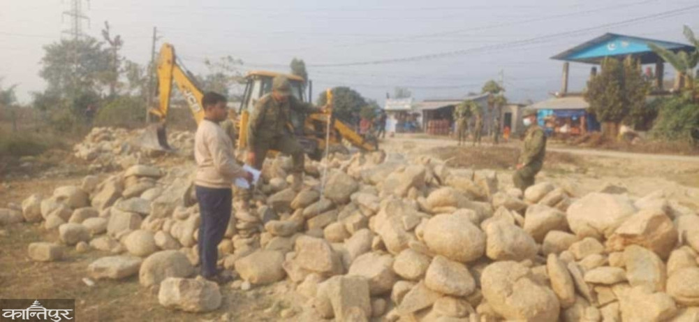 Seizure of illegally mined river products