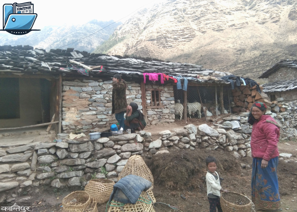 Some give birth in camp, some at home