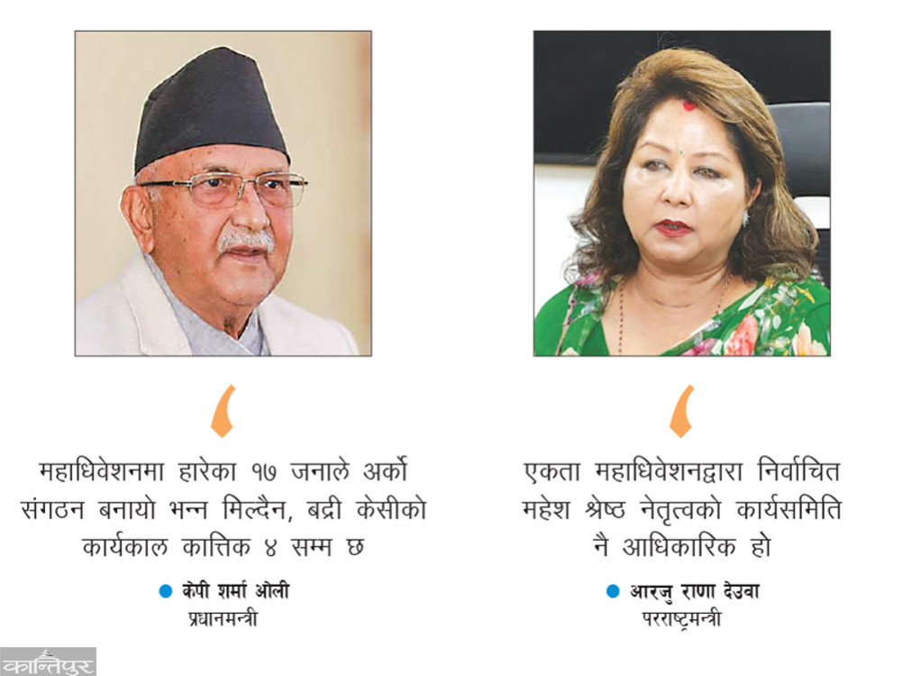 The two working committees of non-resident Nepalis split the ruling coalition into two sides