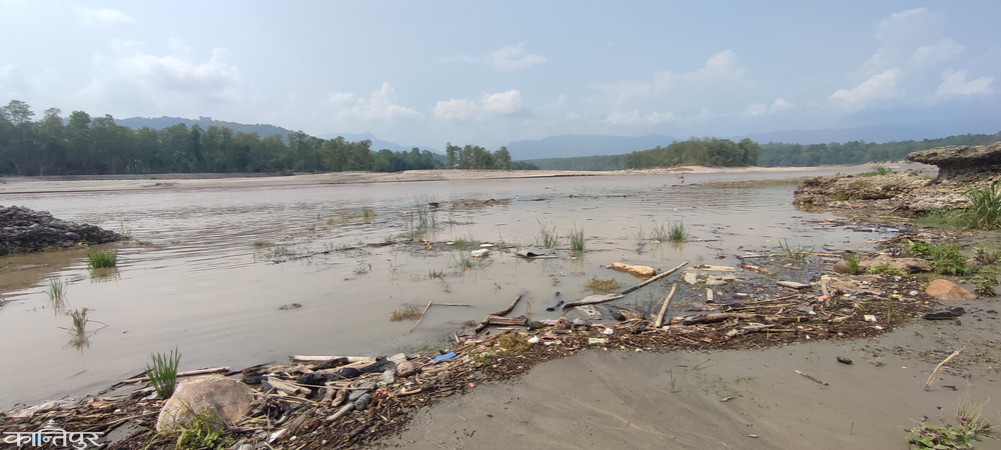 Plastic piled up in Narayani