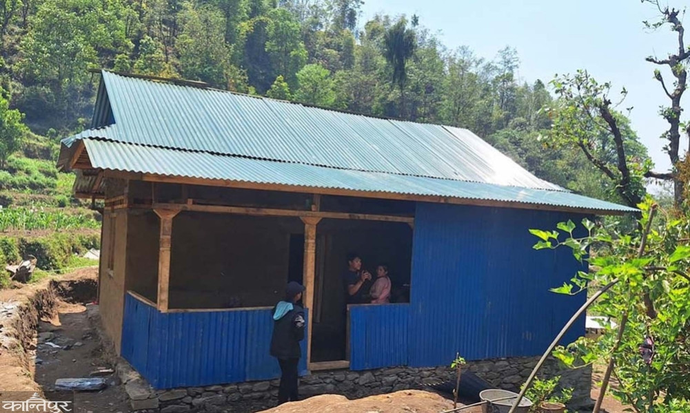 A house for those who are in trouble after the landslide destroyed their house
