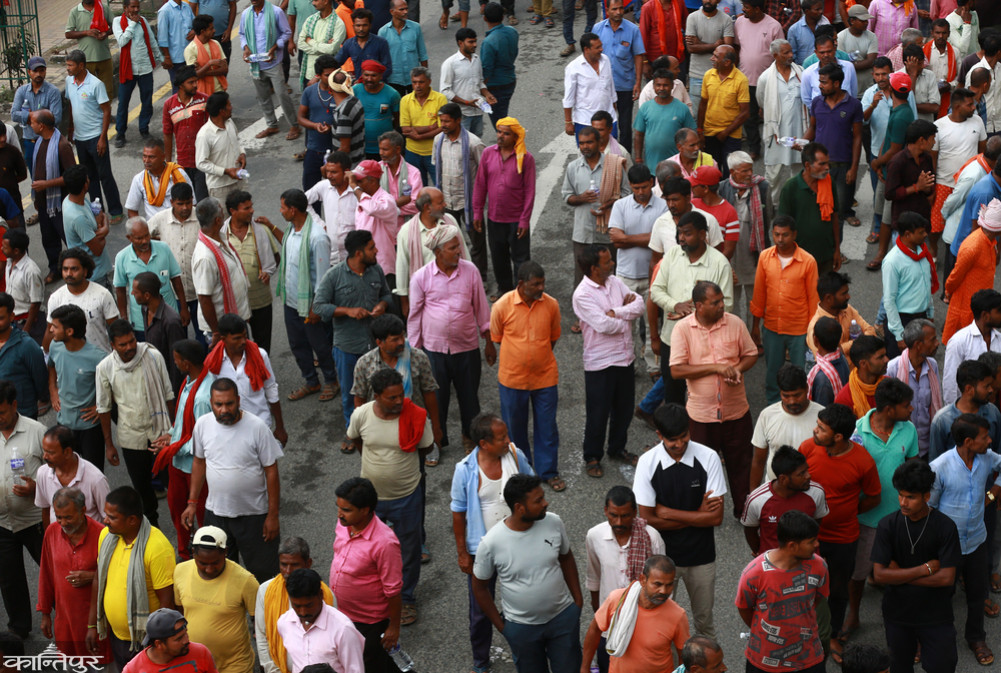 Kawad businessmen are still protesting against Kathmandu metropolis