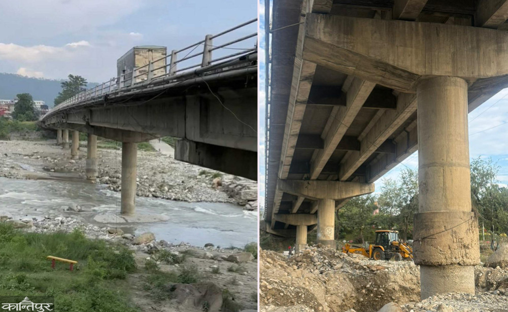 Hetauda's Rapti Bridge is being repaired after 43 years