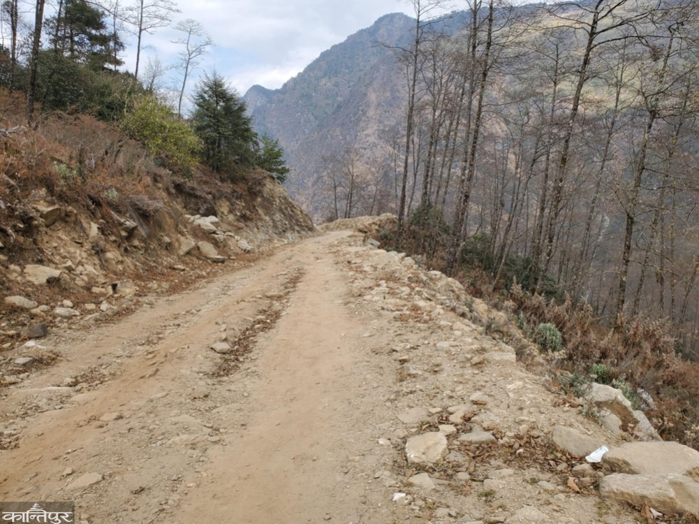 The Khandbari-Kimathanka road, blocked by landslides, was opened two days later