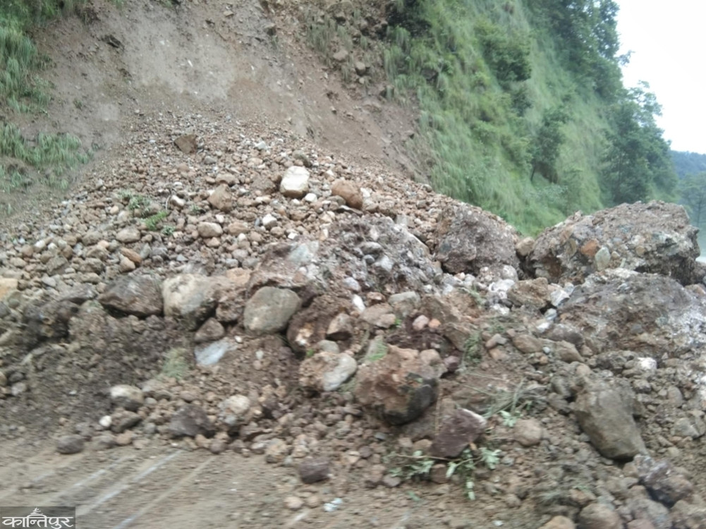 Landslides on roads during random quarrying