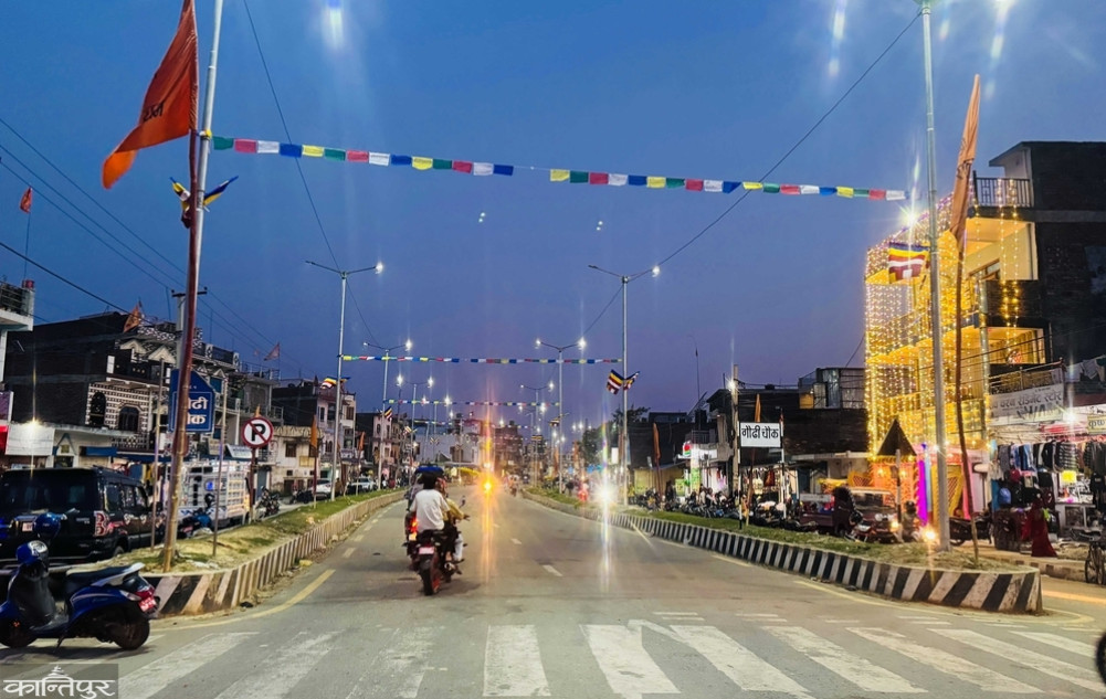 The ancient city of Kapilvastu is being decorated for Buddha Jayanti