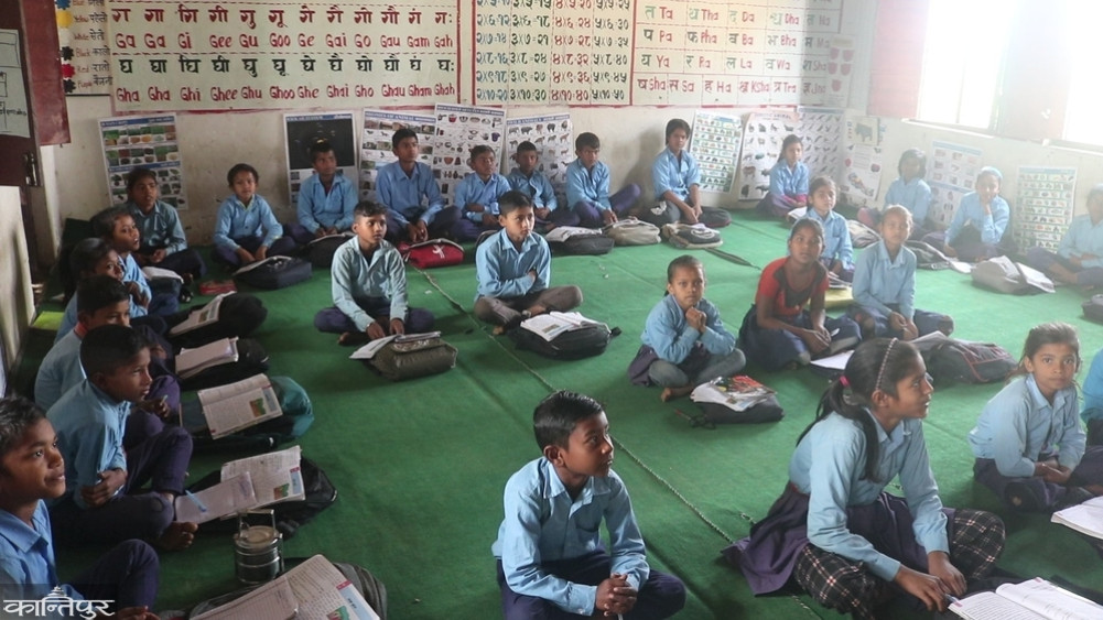 Morning school opening in Gulria after summer