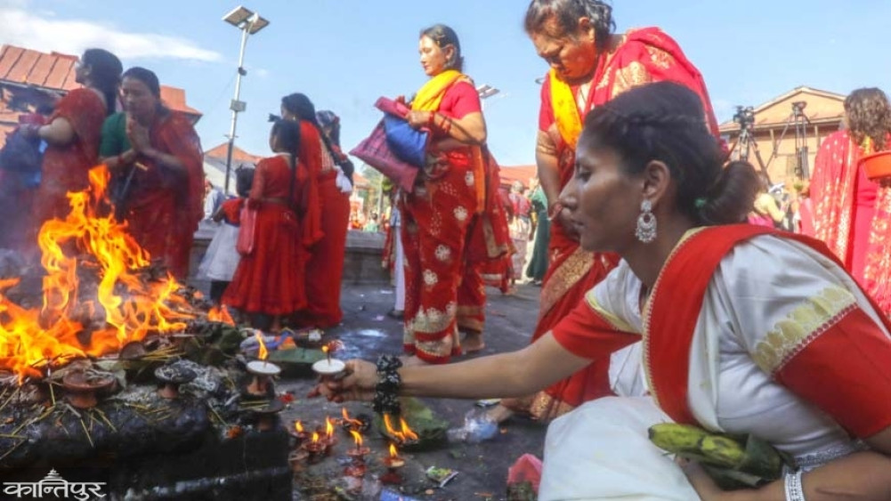 Some conditions of fasting on Teej