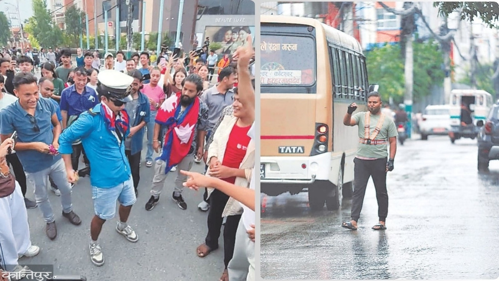 Everything was burnt along with the barracks, the traffic police on duty in casual slippers