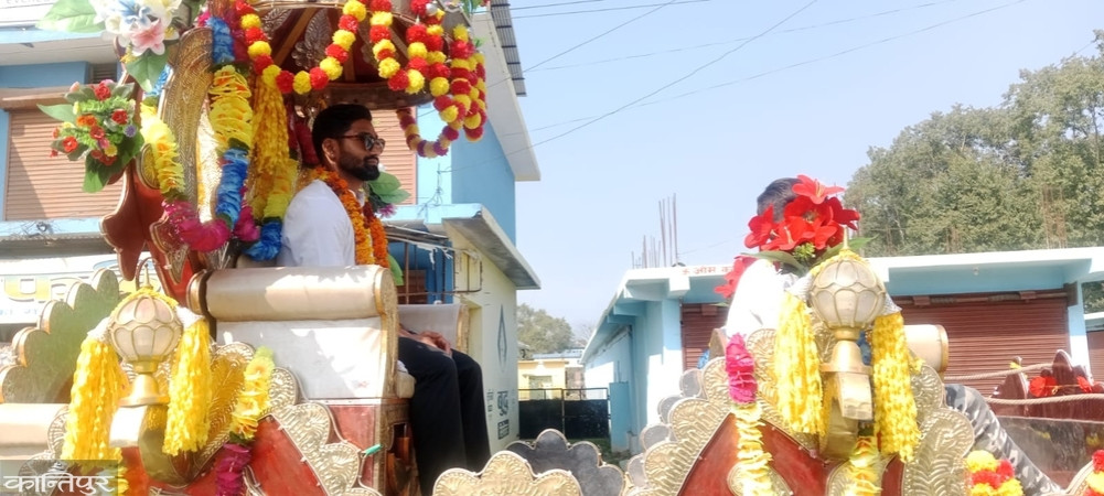 Cricketer Airee's Rathayatra in hometown