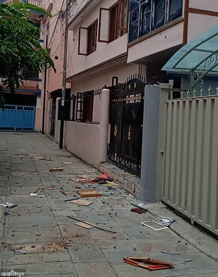 Congress leader Pradeep Paudel's house was set on fire, bed and drawers were brought outside and burnt