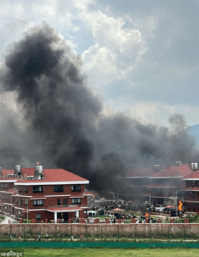Fire inside minister's residence in Bhaisepat