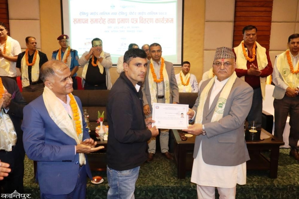 Trekking guide and porter training for 281 people in Pokhara