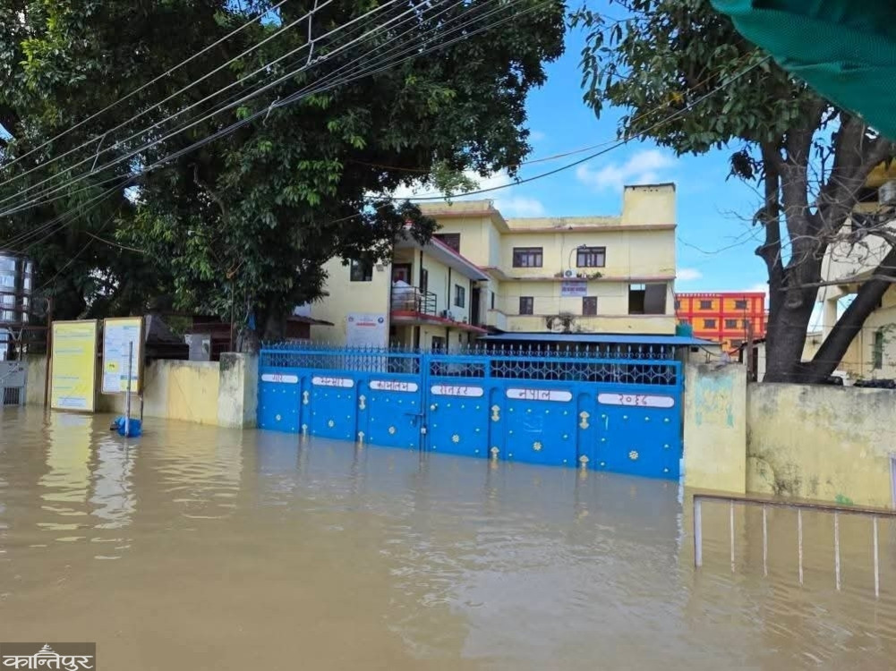Gaur Bazar submerged by Indian Dam