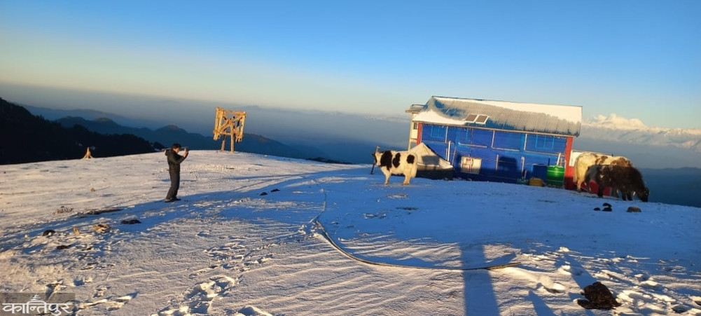 Snow fell in Falelung