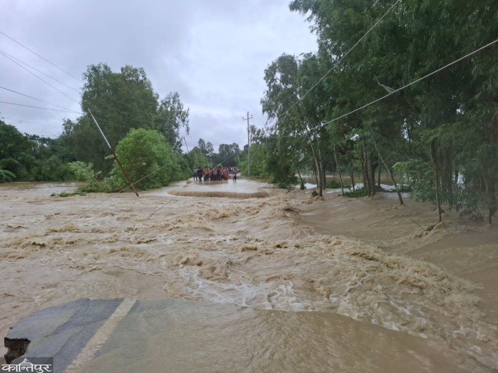 The heaviest rainfall is at Maheshpur in Rautahat